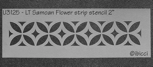ibicci LT Samoan Flower strip stencil 2"
